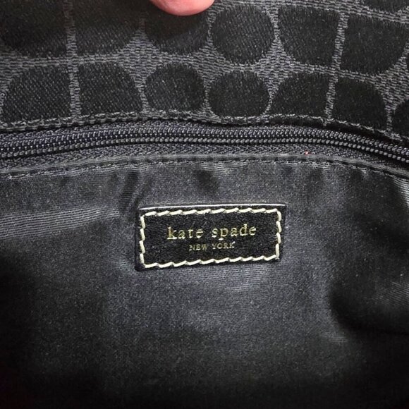 Kate Spade Vintage Black Dot Noel Sam Tote Shoulder Purse - Picture 7 of 9